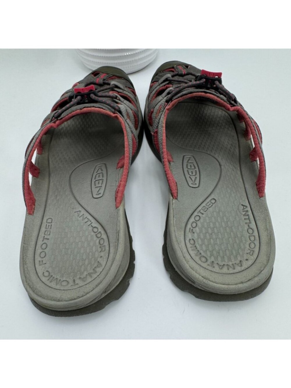Keen Whisper 5127 Slide Sandal Womens 8.5 Gray Synthetic Hiking Trail Waterproof - Picture 9 of 16